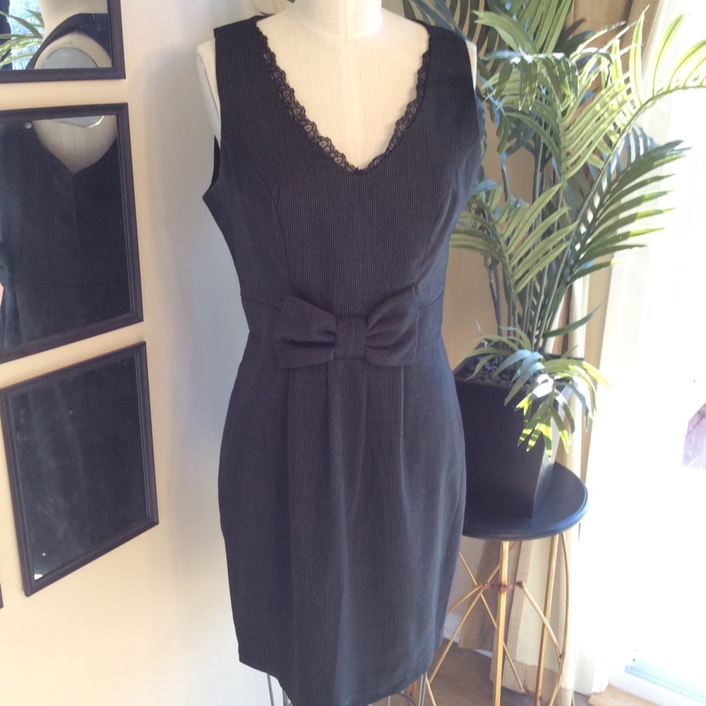 Pinstripe Bow Dress